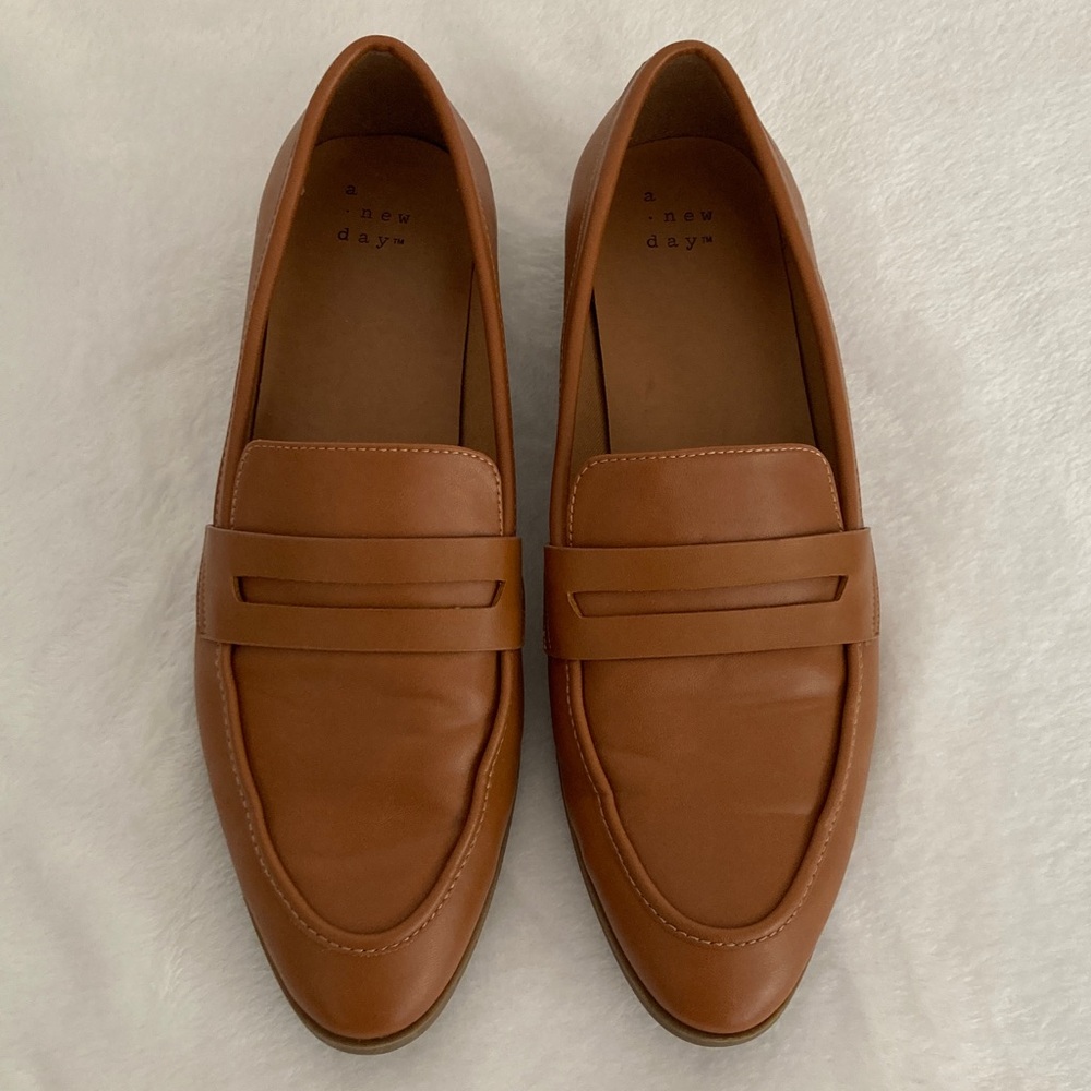 A New Day brown penny loafers